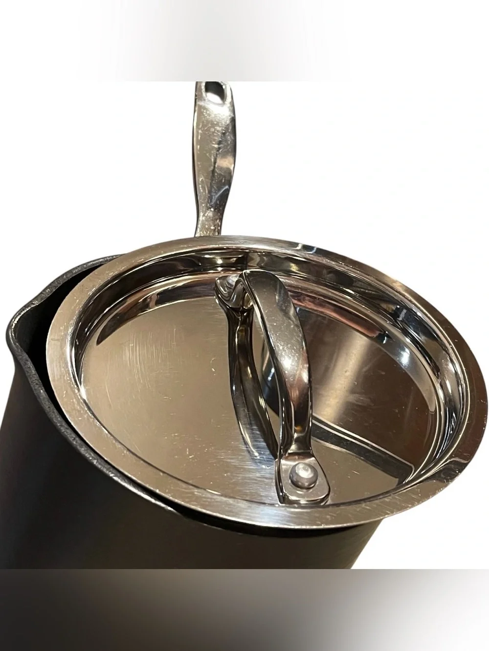 Technique Commercial Anodized Non-Stick 2Qt Chef Sauté Sauce Fry Pan & Lid